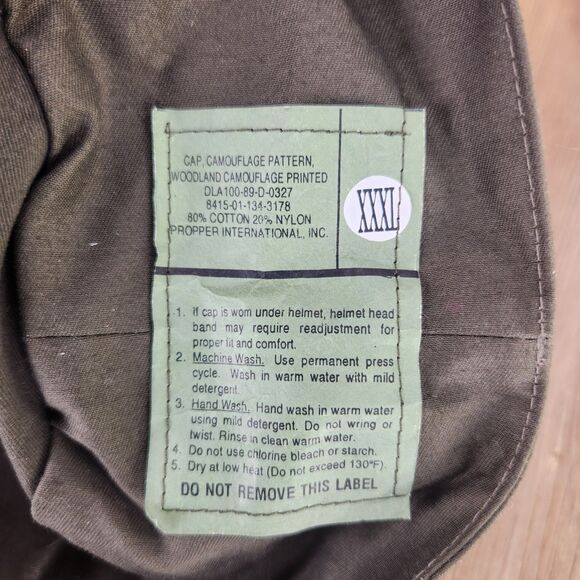 VTG Propper BDU Patrol Cap Vietnam Flag Patch Olive Green Military Cadet XXXL - Picture 10 of 10